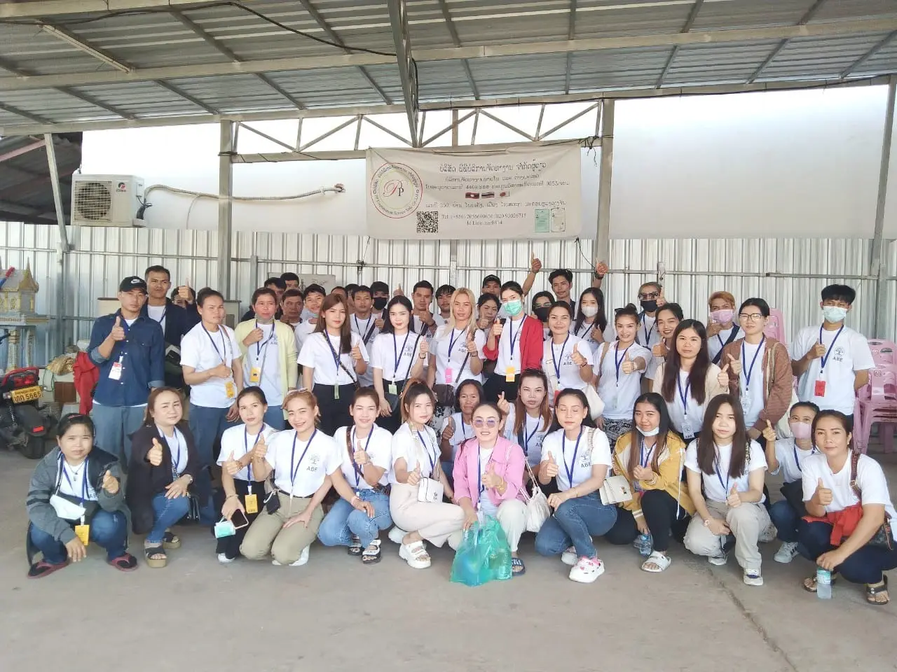 A ABLE accompanies Lao MOU workers for visa stamps